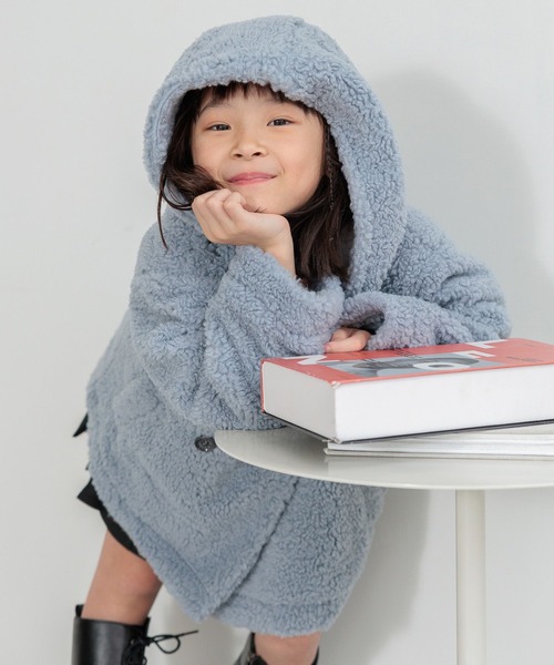10C REPIPI（ジューシーレピピ）の「【10C REPIPI】ベアーボアフードコート（その他アウター・キッズ・アイボリー/サックスブルー/モカ・110cm/120cm/130cm）」の15枚目の写真