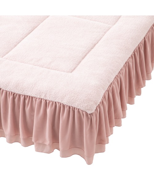 【セール】WARMY ホワモコ フリル ベッドパッド セミダブル ピンク（寝具）｜Francfranc（フランフラン）