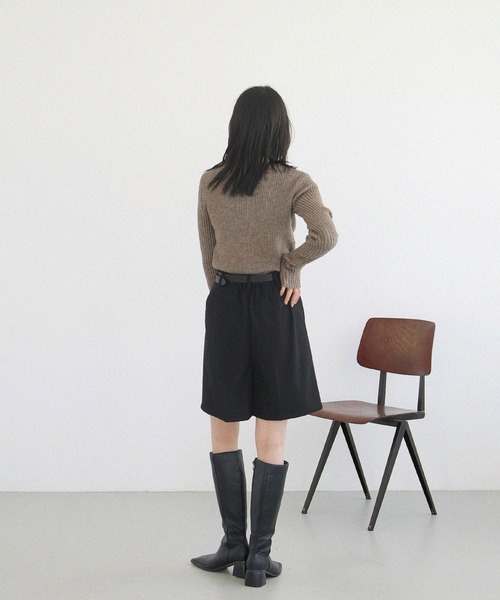LIAN（リアン）の「ツイルタックショートパンツ（その他パンツ・レディース・ブラック/チャコールグレー/ブラウン・FREE）」の9枚目の写真