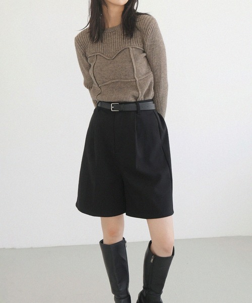LIAN（リアン）の「ツイルタックショートパンツ（その他パンツ・レディース・ブラック/チャコールグレー/ブラウン・FREE）」の11枚目の写真