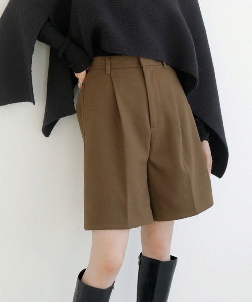 LIAN（リアン）の「ツイルタックショートパンツ（その他パンツ・レディース・ブラック/チャコールグレー/ブラウン・FREE）」の14枚目の写真