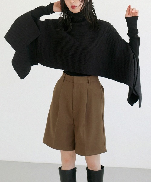 LIAN（リアン）の「ツイルタックショートパンツ（その他パンツ・レディース・ブラック/チャコールグレー/ブラウン・FREE）」の16枚目の写真