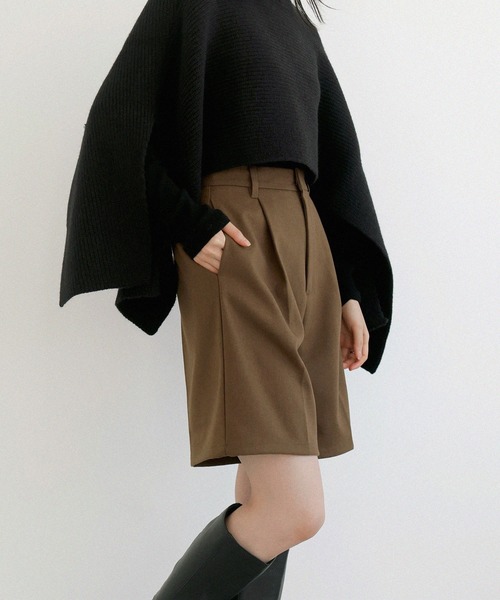 LIAN（リアン）の「ツイルタックショートパンツ（その他パンツ・レディース・ブラック/チャコールグレー/ブラウン・FREE）」の17枚目の写真