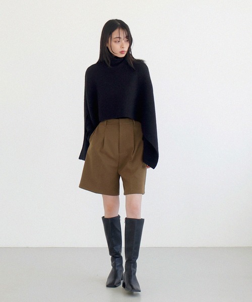 LIAN（リアン）の「ツイルタックショートパンツ（その他パンツ・レディース・ブラック/チャコールグレー/ブラウン・FREE）」の18枚目の写真