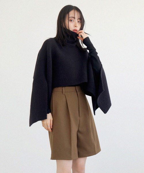 LIAN（リアン）の「ツイルタックショートパンツ（その他パンツ・レディース・ブラック/チャコールグレー/ブラウン・FREE）」の21枚目の写真