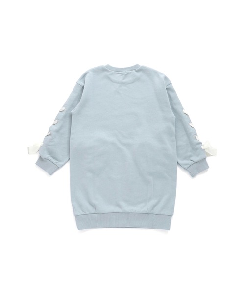 JENNI love（ジェニィラブ）の「【コットン100％】そでレースアップトレーナーワンピ（ワンピース・キッズ・ピンク/サックスブルー/ブラック・130cm/140cm/150cm/160cm）」の20枚目の写真