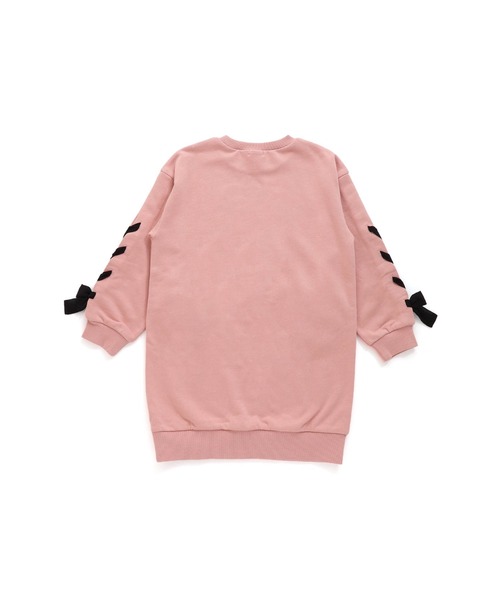 JENNI love（ジェニィラブ）の「【コットン100％】そでレースアップトレーナーワンピ（ワンピース・キッズ・ピンク/サックスブルー/ブラック・130cm/140cm/150cm/160cm）」の22枚目の写真