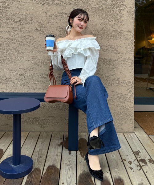 efill(エフィル)の「オーバーサイズ デニムパンツ(デニムパンツ・レディース・ネイビー・FREE)」の10枚目の写真