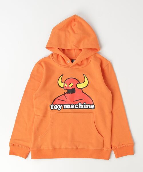 TOY　MACHINE（トイ　マシーン）の「TOY MACHINE/トイマシーン キッズ パーカー LOGO TOY MACHINE PAKA 24A975-43（パーカー・キッズ・オレンジ/ブラック・130cm/140cm/150cm/160cm）」の8枚目の写真