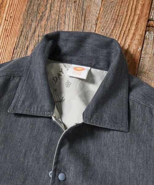 Jonas Claesson(ジョナスクレアッソン)の「JONAS CLAESSON/ジョナスクレアッソン Insideout TRIP SHT JKT/インサイドアウト トリップ シャツジャケット/リバーシブル(ブルゾン・メンズ・ブラック/サックスブルー・LARGE/MEDIUM)」の4枚目の写真