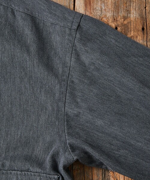 Jonas Claesson(ジョナスクレアッソン)の「JONAS CLAESSON/ジョナスクレアッソン Insideout TRIP SHT JKT/インサイドアウト トリップ シャツジャケット/リバーシブル(ブルゾン・メンズ・ブラック/サックスブルー・LARGE/MEDIUM)」の6枚目の写真