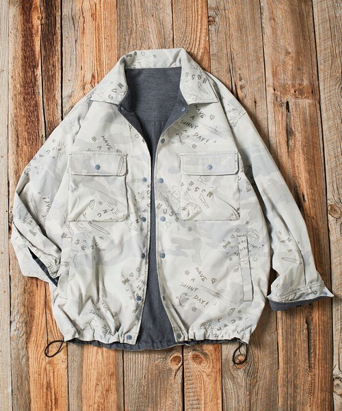 Jonas Claesson(ジョナスクレアッソン)の「JONAS CLAESSON/ジョナスクレアッソン Insideout TRIP SHT JKT/インサイドアウト トリップ シャツジャケット/リバーシブル(ブルゾン・メンズ・ブラック/サックスブルー・LARGE/MEDIUM)」の15枚目の写真
