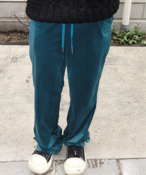 shesame(シーセム)の「bi-color velours pants(その他パンツ・レディース・ダークグリーン/チャコール/ブラック×パープル・MEDIUM/LARGE)」の4枚目の写真