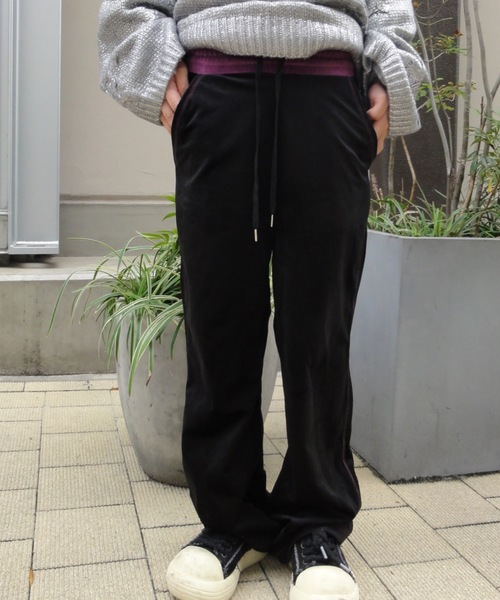 shesame(シーセム)の「bi-color velours pants(その他パンツ・レディース・ダークグリーン/チャコール/ブラック×パープル・MEDIUM/LARGE)」の10枚目の写真