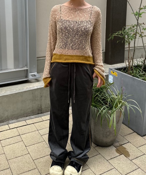 shesame(シーセム)の「bi-color velours pants(その他パンツ・レディース・ダークグリーン/チャコール/ブラック×パープル・MEDIUM/LARGE)」の19枚目の写真
