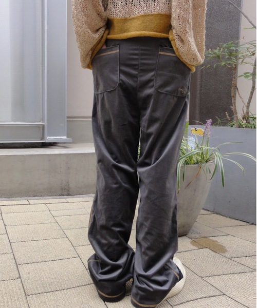 shesame(シーセム)の「bi-color velours pants(その他パンツ・レディース・ダークグリーン/チャコール/ブラック×パープル・MEDIUM/LARGE)」の8枚目の写真