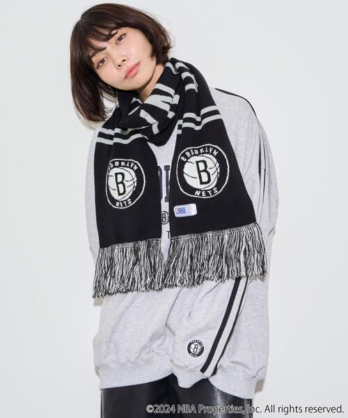 NBA（エヌビーエー）の「∴WEGO/別注NBA マフラータオル（マフラー・レディース・ブラック/ブルー/オフホワイト/レッド・FREE）」の7枚目の写真