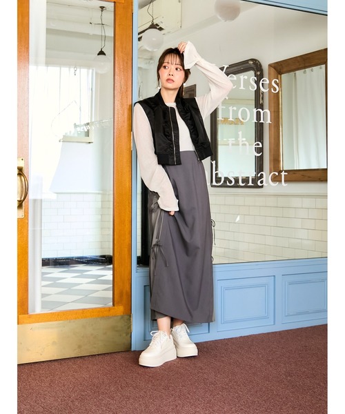 Mafmof(マフモフ)の「Mafmof(マフモフ)8cm厚底プラットフォームスニーカー(スニーカー・レディース・ブラック/ホワイト・M/L/LL/S)」の11枚目の写真