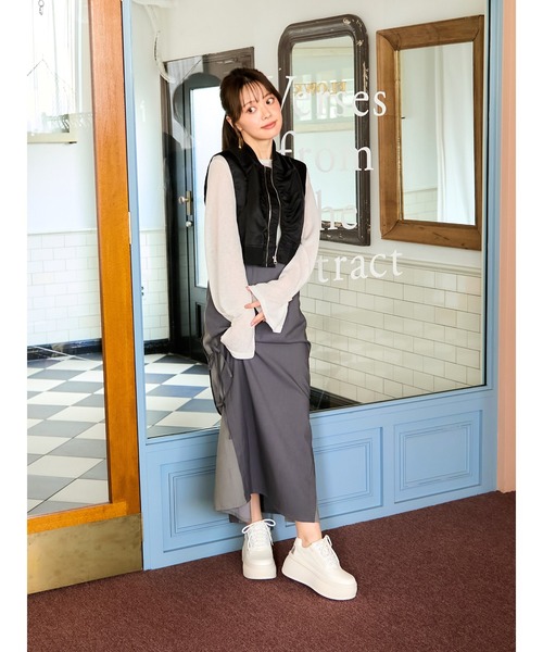 Mafmof(マフモフ)の「Mafmof(マフモフ)8cm厚底プラットフォームスニーカー(スニーカー・レディース・ブラック/ホワイト・M/L/LL/S)」の13枚目の写真