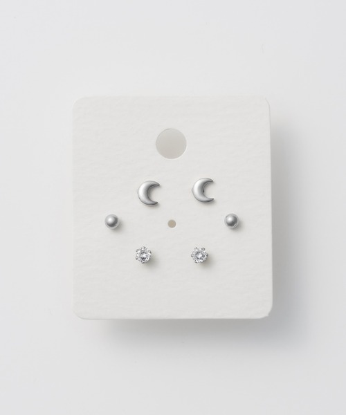 ciite' surgical stainless(シーテサージカルステンレス)の「【 金属アレルギー対応 】 3set pierce / ピアス3セット サージカルステンレス (両耳用)(ピアス(両耳用)・レディース・ゴールド/シルバー・FREE)」の2枚目の写真