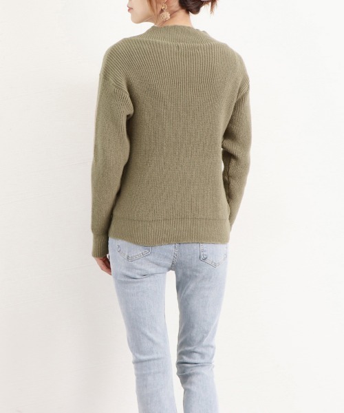 Miniministore(ミニミニストア)の「vネック ニットセーター レディース秋冬(ニット/セーター・レディース・ダークグレー/ブルー/モカ/ネイビー/ベージュ・FREE)」の13枚目の写真