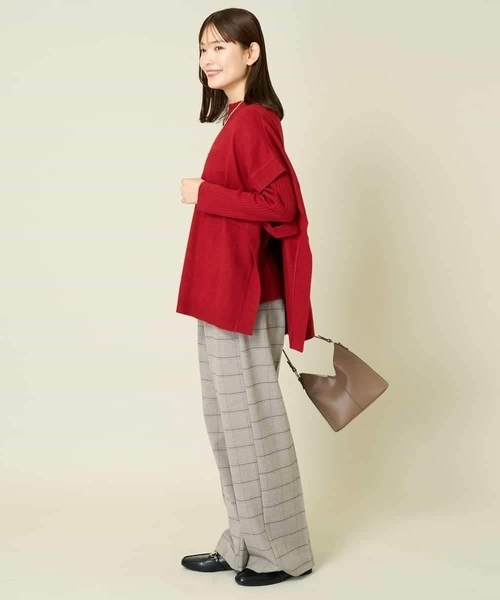 a.v.v(アーヴェヴェ)の「【2SET/洗える】ケープニットアンサンブル(ニット/セーター・レディース・レッド/グレー/グレー系その他/ブラック/ネイビー・38/36/42/40/34)」の12枚目の写真