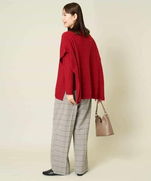 a.v.v(アーヴェヴェ)の「【2SET/洗える】ケープニットアンサンブル(ニット/セーター・レディース・レッド/グレー/グレー系その他/ブラック/ネイビー・38/36/42/40/34)」の13枚目の写真