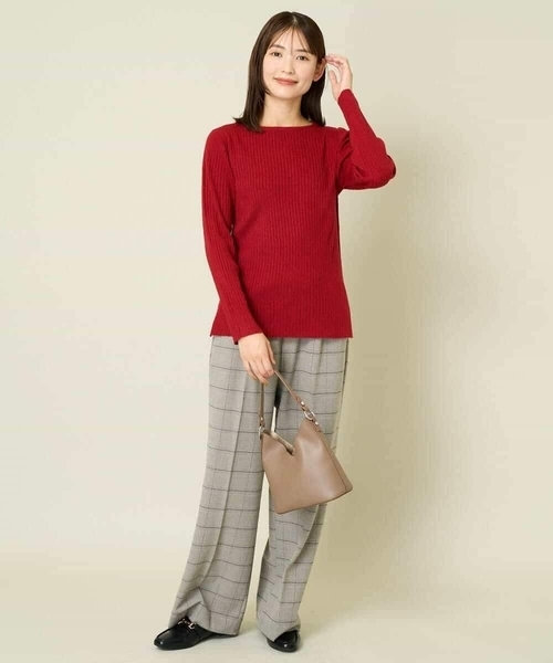 a.v.v(アーヴェヴェ)の「【2SET/洗える】ケープニットアンサンブル(ニット/セーター・レディース・レッド/グレー/グレー系その他/ブラック/ネイビー・38/36/42/40/34)」の15枚目の写真