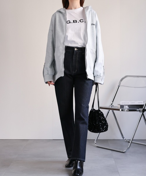 【セール】<ユニセックス>胸元刺繍/ロゴ入り ジップアップスリーブフーディー/パーカー/裏起毛(パーカー)|CREARE -LINO-(クレアーレリノ) 【セール】<ユニセックス>胸元刺繍/ロゴ入り ジップアップスリーブフーディー/パーカー/裏起毛(パーカー)|CREARE -LINO-(クレアーレリノ)