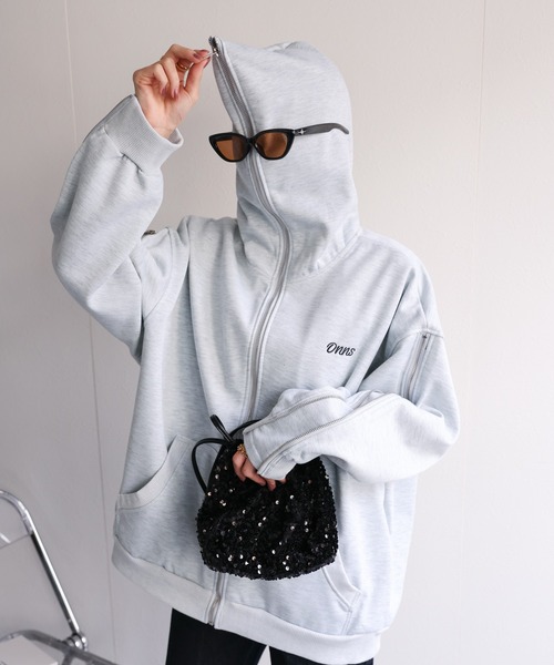 【セール】<ユニセックス>胸元刺繍/ロゴ入り ジップアップスリーブフーディー/パーカー/裏起毛(パーカー)|CREARE -LINO-(クレアーレリノ) 【セール】<ユニセックス>胸元刺繍/ロゴ入り ジップアップスリーブフーディー/パーカー/裏起毛(パーカー)|CREARE -LINO-(クレアーレリノ)