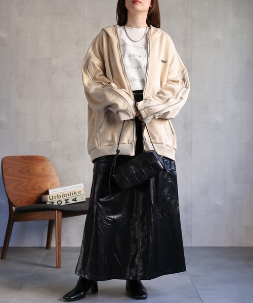 【セール】<ユニセックス>胸元刺繍/ロゴ入り ジップアップスリーブフーディー/パーカー/裏起毛(パーカー)|CREARE -LINO-(クレアーレリノ) 【セール】<ユニセックス>胸元刺繍/ロゴ入り ジップアップスリーブフーディー/パーカー/裏起毛(パーカー)|CREARE -LINO-(クレアーレリノ)