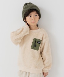 chil2 | 布帛ポケット ボアトレーナー(スウェット)