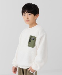 chil2 | 布帛ポケット ボアトレーナー(スウェット)