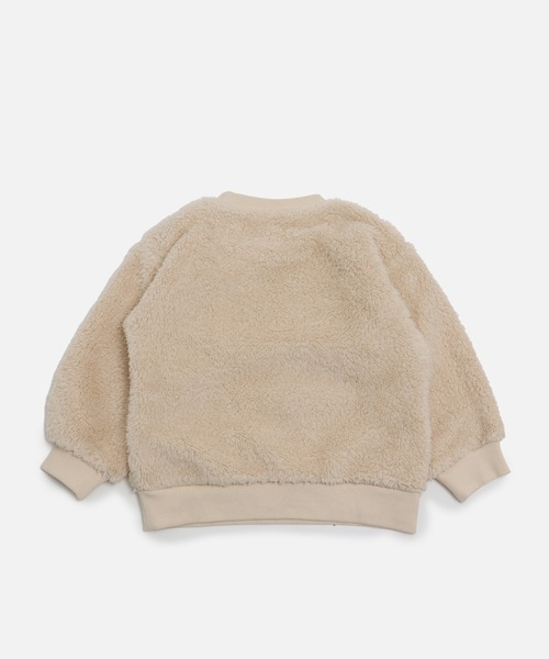 chil2（チルツー）の「布帛ポケット ボアトレーナー（スウェット・キッズ・ブラック/クリーム/ピンク/ベージュ・80ｃｍ/90cm/110cm/100cm/120cm/130cm/140cm）」の6枚目の写真