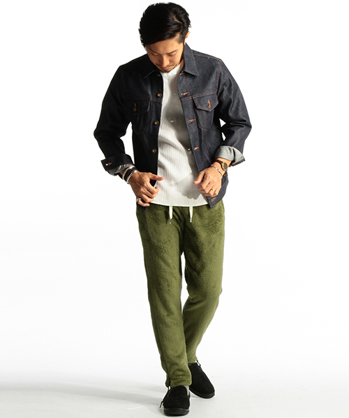 B:MING by BEAMS（ビーミングバイビームス）の「ビーミング by ビームス/ シャギーフリースイージーパンツ（その他パンツ・メンズ・ブラック/オリーブ/ネイビー・X-LARGE/LARGE/SMALL/MEDIUM）」の15枚目の写真