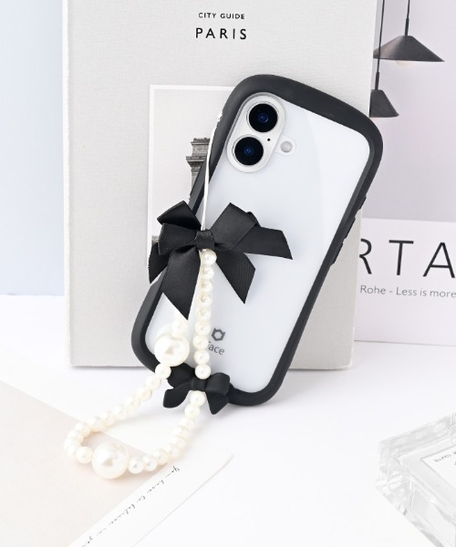 【iDEAL】国内発送☆パール・リボン☆スマホ☆リストストラップ Honeys パールリボンストラップ ストラップ スマホストラップ
