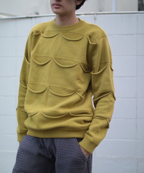 grapevine by k3（グレープバインバイケースリー）の「ALLPOCKET SWEATER（ニット/セーター・メンズ・マスタード・M）」の5枚目の写真