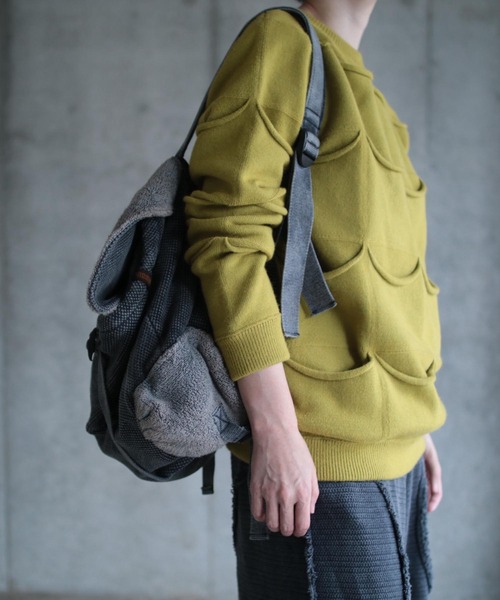 grapevine by k3（グレープバインバイケースリー）の「ALLPOCKET SWEATER（ニット/セーター・メンズ・マスタード・M）」の15枚目の写真
