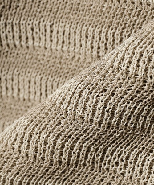 SEAGREEN（シーグリーン）の「SEA GREEN / ボーダー ニットTシャツ（Tシャツ/カットソー・メンズ・ベージュ・4/3）」の5枚目の写真