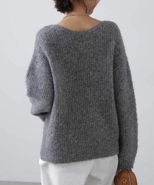 FREE'S MART（フリーズマート）の「◇ラメミックスブークレー畦ニット（ニット/セーター・レディース・ホワイト/ピンク/イエロー/グレー・FREE）」の8枚目の写真