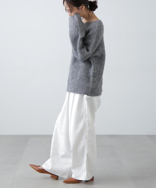 FREE'S MART（フリーズマート）の「◇ラメミックスブークレー畦ニット（ニット/セーター・レディース・ホワイト/ピンク/イエロー/グレー・FREE）」の14枚目の写真