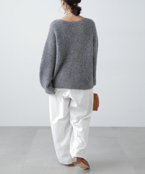 FREE'S MART（フリーズマート）の「◇ラメミックスブークレー畦ニット（ニット/セーター・レディース・ホワイト/ピンク/イエロー/グレー・FREE）」の16枚目の写真