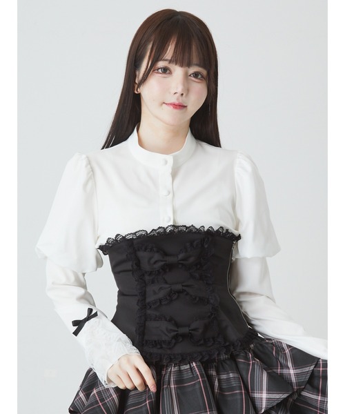 【セール】おリボンコルセット（Tシャツ/カットソー）｜Jamie エーエヌケー（ジェイミーエーエヌケー）