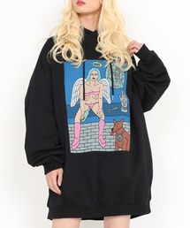 PUNYUS | Night angel ビッグスウェットパーカー(パーカー)