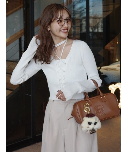 rienda(リエンダ)の「チュールレイヤードジャストウエストストレートパンツ(スラックス・レディース・ライトベージュ/グレー・SMALL/MEDIUM)」の18枚目の写真