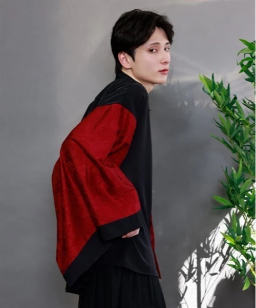 AXES-X（アクシーズエックス）の「配色ジャガード和袖シャツ（シャツ/ブラウス・メンズ・ホワイト/レッド/パープル・MEDIUM/X-LARGE/LARGE）」の11枚目の写真