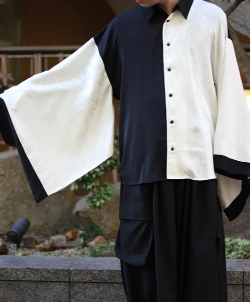 AXES-X（アクシーズエックス）の「配色ジャガード和袖シャツ（シャツ/ブラウス・メンズ・ホワイト/レッド/パープル・MEDIUM/X-LARGE/LARGE）」の18枚目の写真