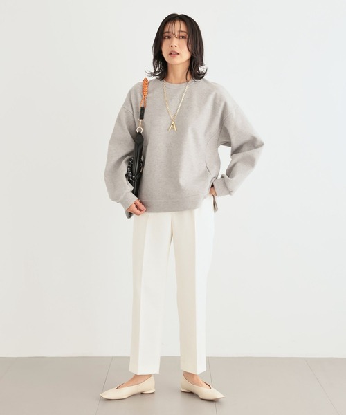 BARNYARDSTORM（バンヤードストーム）の「BARNYARDSTORM / ウールライクZIPプルオーバー（スウェット・レディース・グレー/ネイビー・0/1）」の4枚目の写真