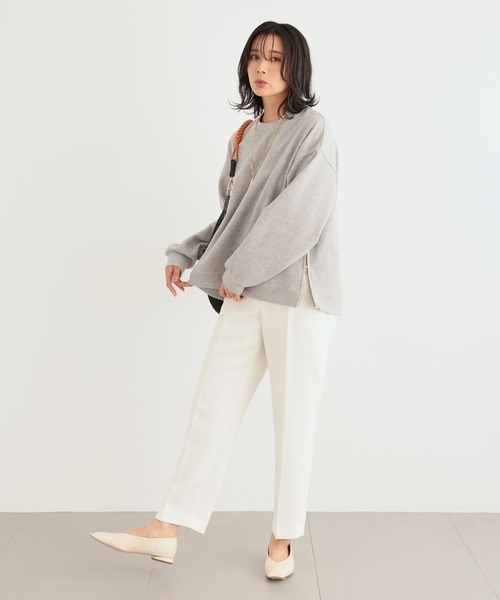 BARNYARDSTORM（バンヤードストーム）の「BARNYARDSTORM / ウールライクZIPプルオーバー（スウェット・レディース・グレー/ネイビー・0/1）」の5枚目の写真