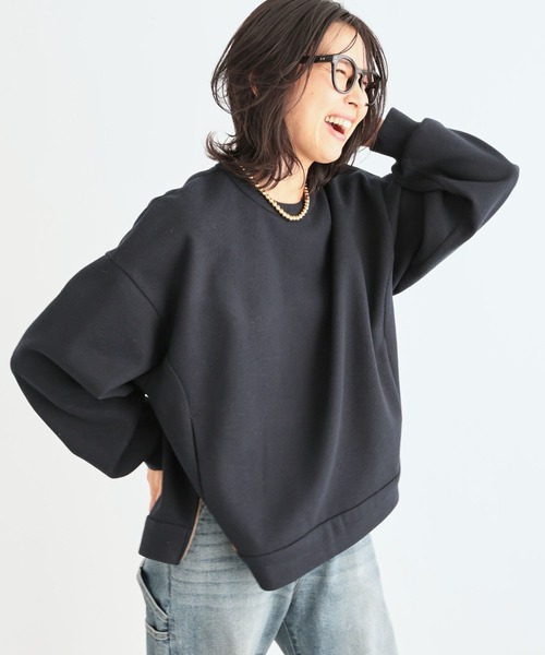 BARNYARDSTORM（バンヤードストーム）の「BARNYARDSTORM / ウールライクZIPプルオーバー（スウェット・レディース・グレー/ネイビー・0/1）」の20枚目の写真